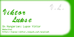 viktor lupse business card